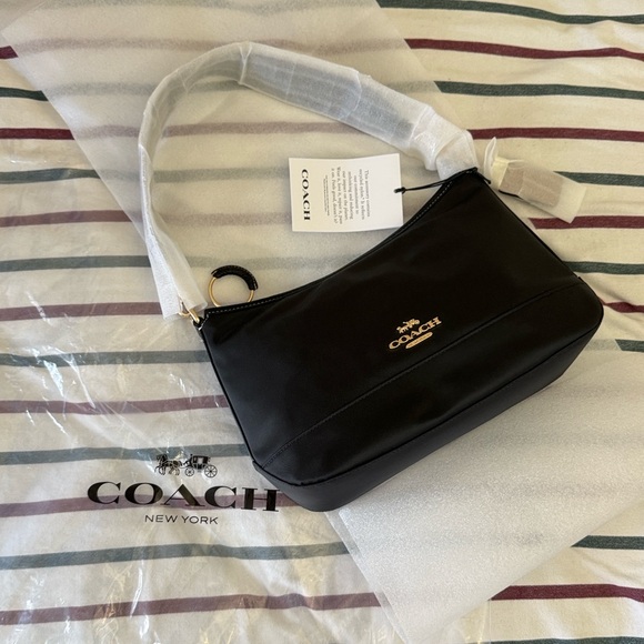 Coach Ellis Shoulder Bag Nylon Crossbody w/ Coin Pouch~NWT~ Black CA205